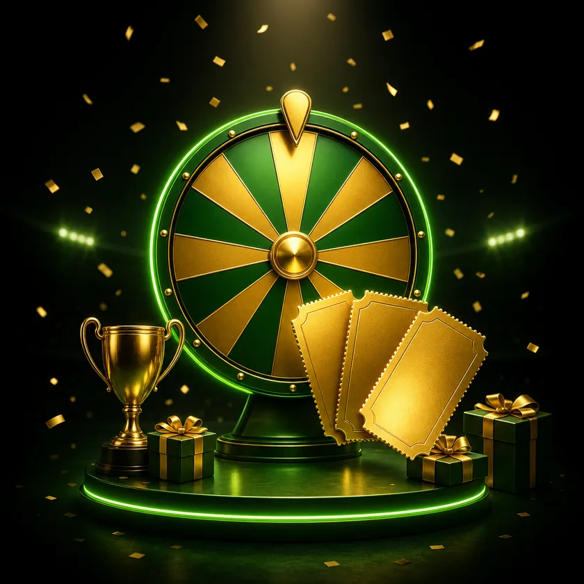 Ruleta de premios del Gran Evento con tickets dorados
