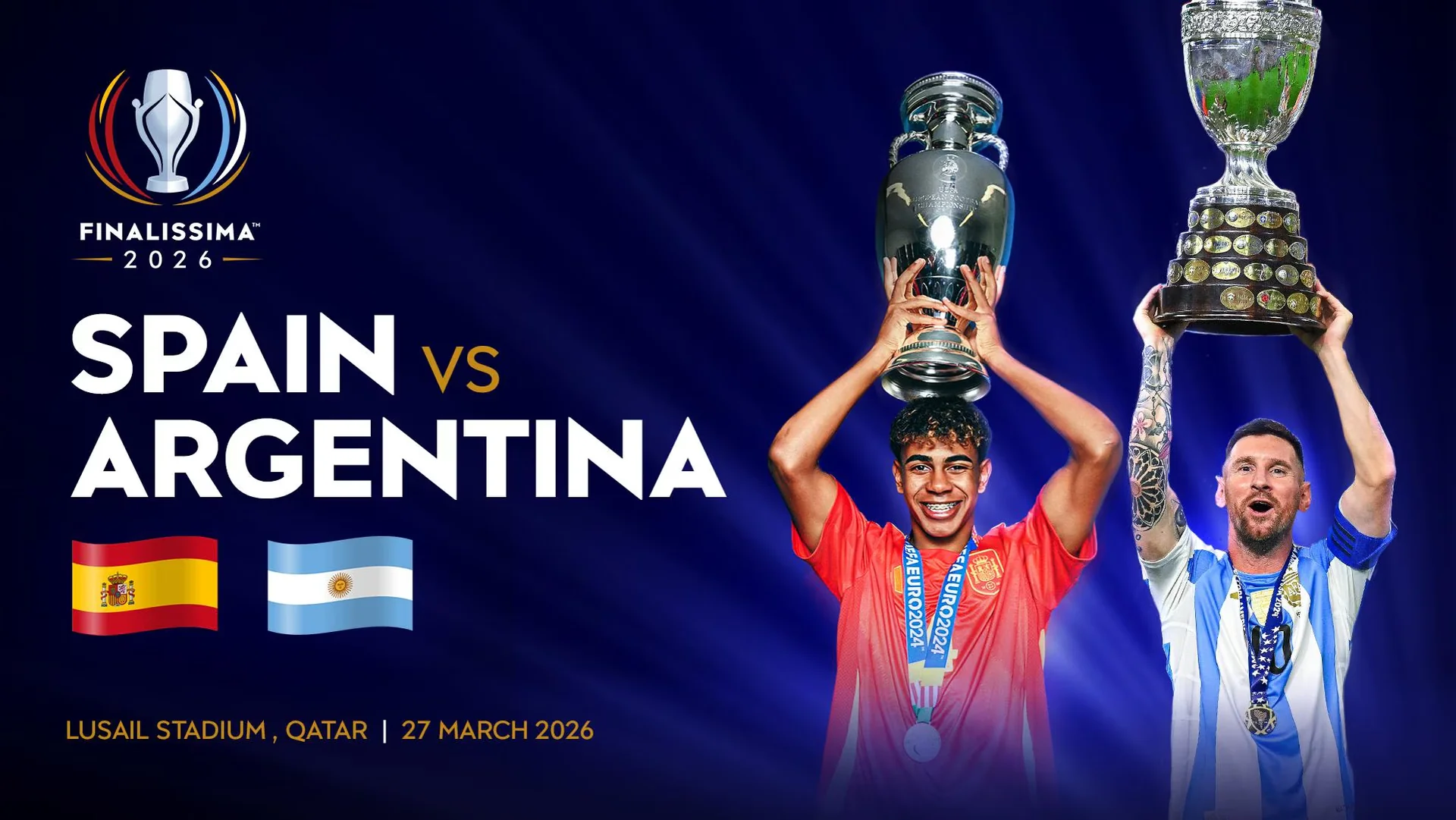 España y Argentina se veran las caras en la Finalissima masculina de 2026 en Qatar